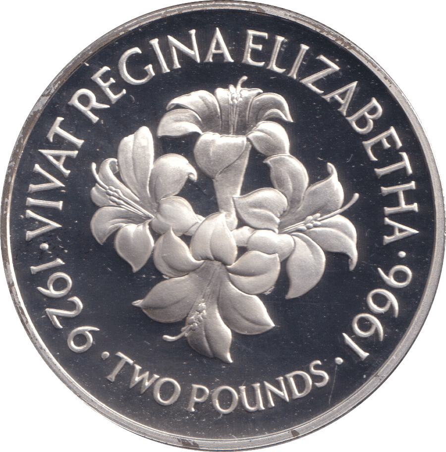 1996 SILVER PROOF TWO POUNDS JERSEY - SILVER WORLD COINS - Cambridgeshire Coins