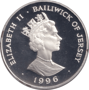 1996 SILVER PROOF TWO POUNDS JERSEY - SILVER WORLD COINS - Cambridgeshire Coins