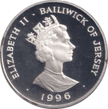 1996 SILVER PROOF TWO POUNDS JERSEY - SILVER WORLD COINS - Cambridgeshire Coins