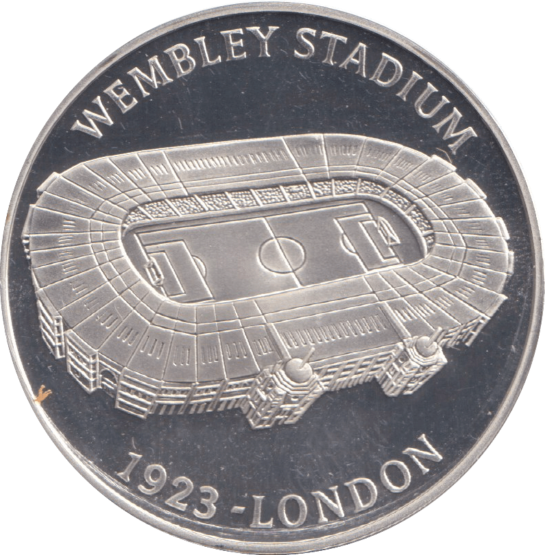 1996 SILVER PROOF WEMBLEY STADIUM LONDON ROYAL MINT EUROPEAN FOOTBALL CHAMPIONS - SILVER WORLD COINS - Cambridgeshire Coins