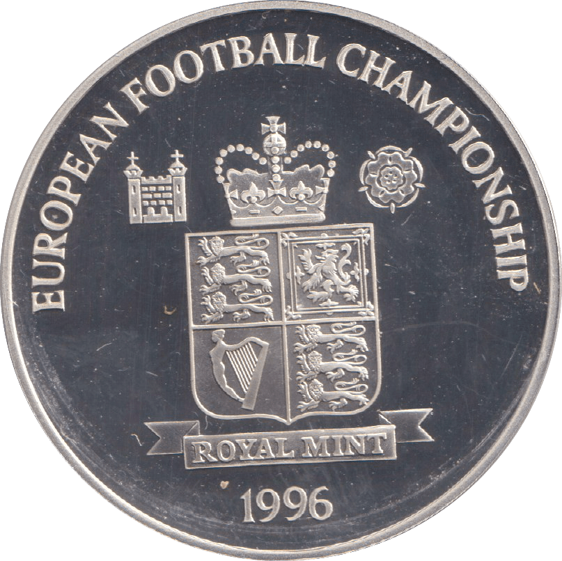 1996 SILVER PROOF WEMBLEY STADIUM LONDON ROYAL MINT EUROPEAN FOOTBALL CHAMPIONS - SILVER WORLD COINS - Cambridgeshire Coins