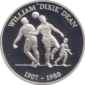 1996 SILVER PROOF WILLIAM 'DIXIE" DEAN EUROPEAN FOOTBALL CHAMPIONSHIP - SILVER WORLD COINS - Cambridgeshire Coins