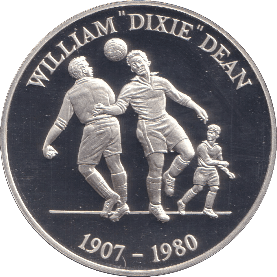 1996 SILVER PROOF WILLIAM 'DIXIE" DEAN EUROPEAN FOOTBALL CHAMPIONSHIP - SILVER WORLD COINS - Cambridgeshire Coins