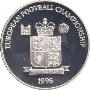 1996 SILVER PROOF WILLIAM DIXIE DEAN ROYAL MINT EUROPEAN FOOTBALL CHAMPIONS - SILVER WORLD COINS - Cambridgeshire Coins