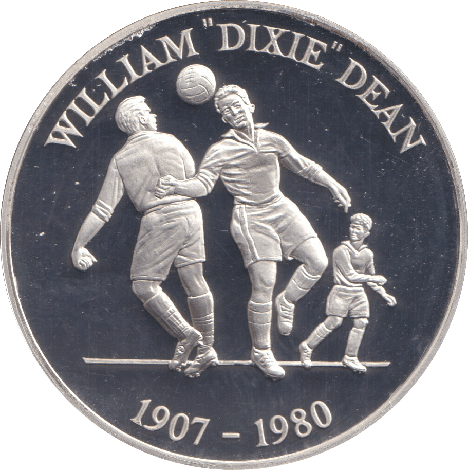 1996 SILVER PROOF WILLIAM DIXIE DEAN ROYAL MINT EUROPEAN FOOTBALL CHAMPIONS - SILVER WORLD COINS - Cambridgeshire Coins