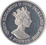 1996 SILVER TWO POUNDS FALKLAND ISLANDS - SILVER WORLD COINS - Cambridgeshire Coins