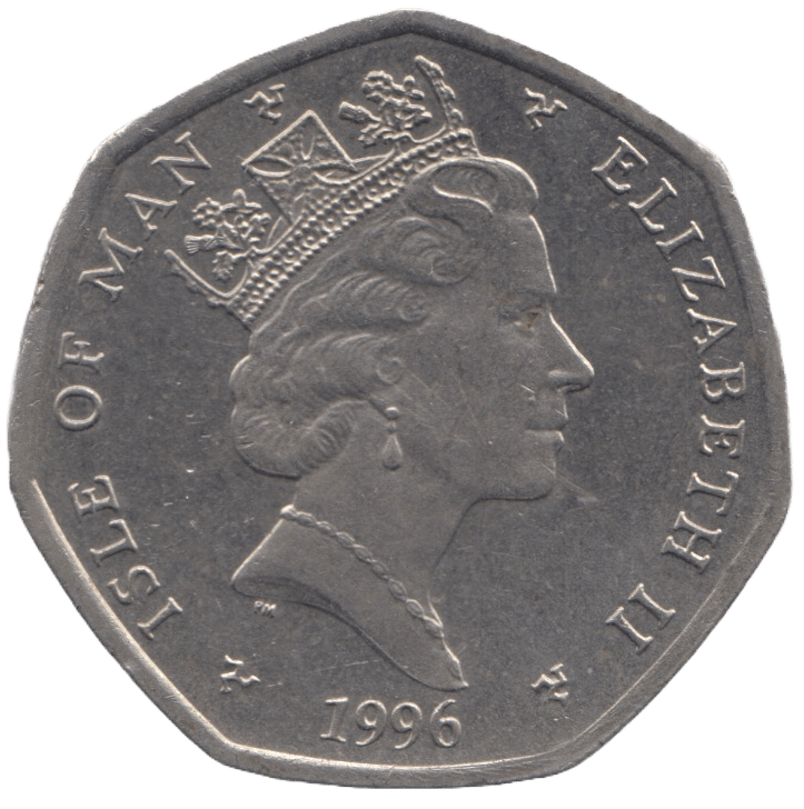 1996 TT FIFTY PENCE ISLE OF MAN ( LARGE ) - WORLD COINS - Cambridgeshire Coins
