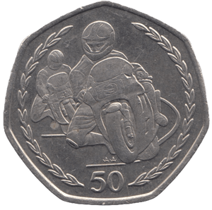 1996 TT FIFTY PENCE ISLE OF MAN ( LARGE ) - WORLD COINS - Cambridgeshire Coins