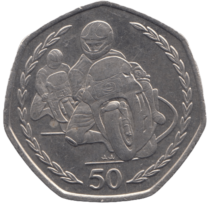1996 TT FIFTY PENCE ISLE OF MAN ( LARGE ) - WORLD COINS - Cambridgeshire Coins