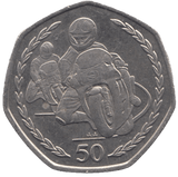 1996 TT FIFTY PENCE ISLE OF MAN ( LARGE ) - WORLD COINS - Cambridgeshire Coins