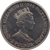 1996 TWO POUNDS FALKLAND ISLANDS F323 - CROWN - Cambridgeshire Coins