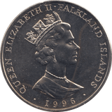 1996 TWO POUNDS FALKLAND ISLANDS F394 - CROWN - Cambridgeshire Coins