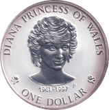 1997 1 OZ .999 SILVER ONE DOLLAR PRINCESS DIANA COOK ISLANDS - SILVER WORLD COINS - Cambridgeshire Coins