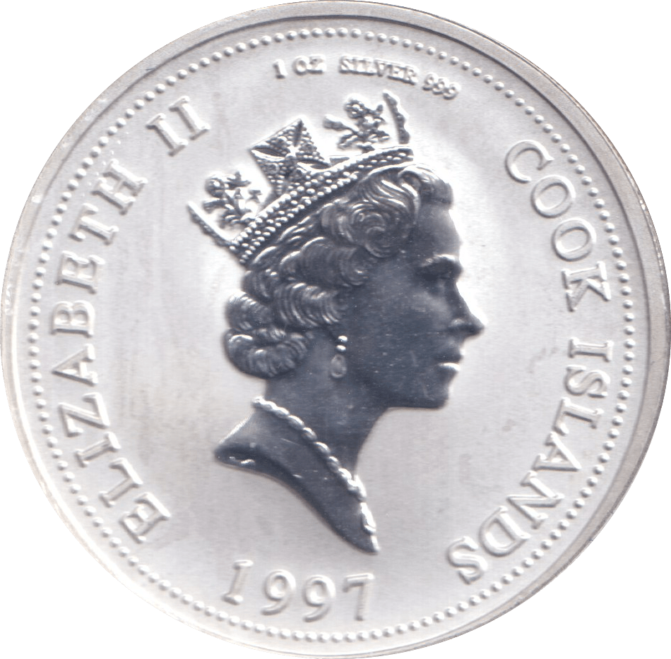 1997 1 OZ .999 SILVER ONE DOLLAR PRINCESS DIANA COOK ISLANDS - SILVER WORLD COINS - Cambridgeshire Coins