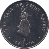 1997 100 YEARS OF PETER RABBIT ONE CROWN GIBRALTAR - WORLD COINS - Cambridgeshire Coins