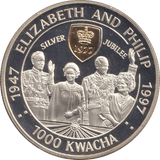 1997 1000 KWACHA ELIZABETH AND PHILIP - WORLD COINS - Cambridgeshire Coins