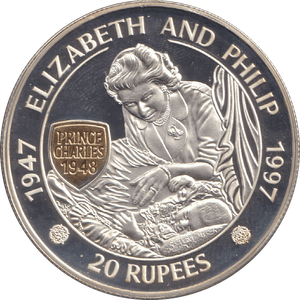 1997 20 RUPEES ELIZABETH AND PHILIP - WORLD COINS - Cambridgeshire Coins