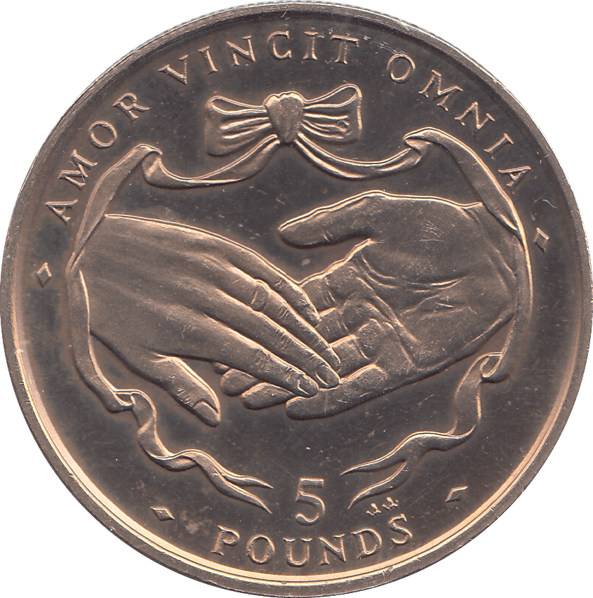 1997 5 POUNDS AMOR VINCIT OMNIA ( BU ) - WORLD COINS - Cambridgeshire Coins