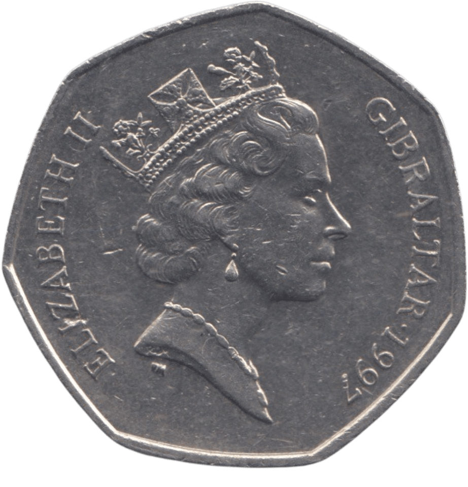 1997 50 PENCE GIBRALTAR - 50P CIRCULATED - Cambridgeshire Coins