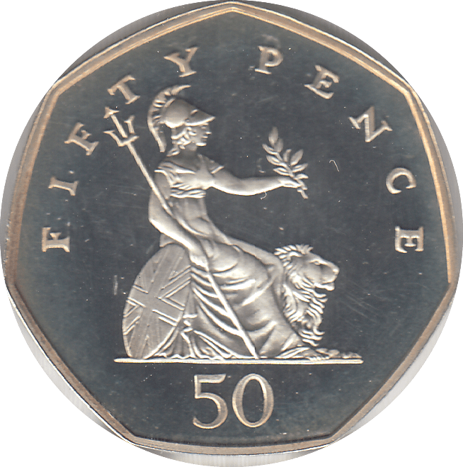 1997 50P BRITANNIA SILVER PROOF - SILVER WORLD COINS - Cambridgeshire Coins
