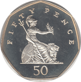 1997 50P BRITANNIA SILVER PROOF - SILVER WORLD COINS - Cambridgeshire Coins