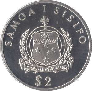 1997 925 SILVER PROOF TWO DOLLARS SAMOA - SILVER WORLD COINS - Cambridgeshire Coins