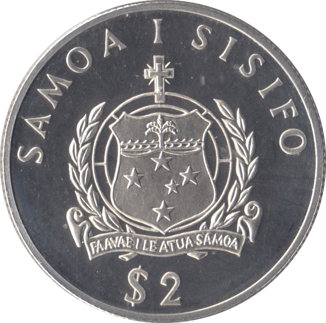 1997 925 SILVER PROOF TWO DOLLARS SAMOA - SILVER WORLD COINS - Cambridgeshire Coins