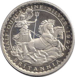 1997 .999 SILVER 1/2 OZ BRITANNIA ONE POUND - SILVER WORLD COINS - Cambridgeshire Coins