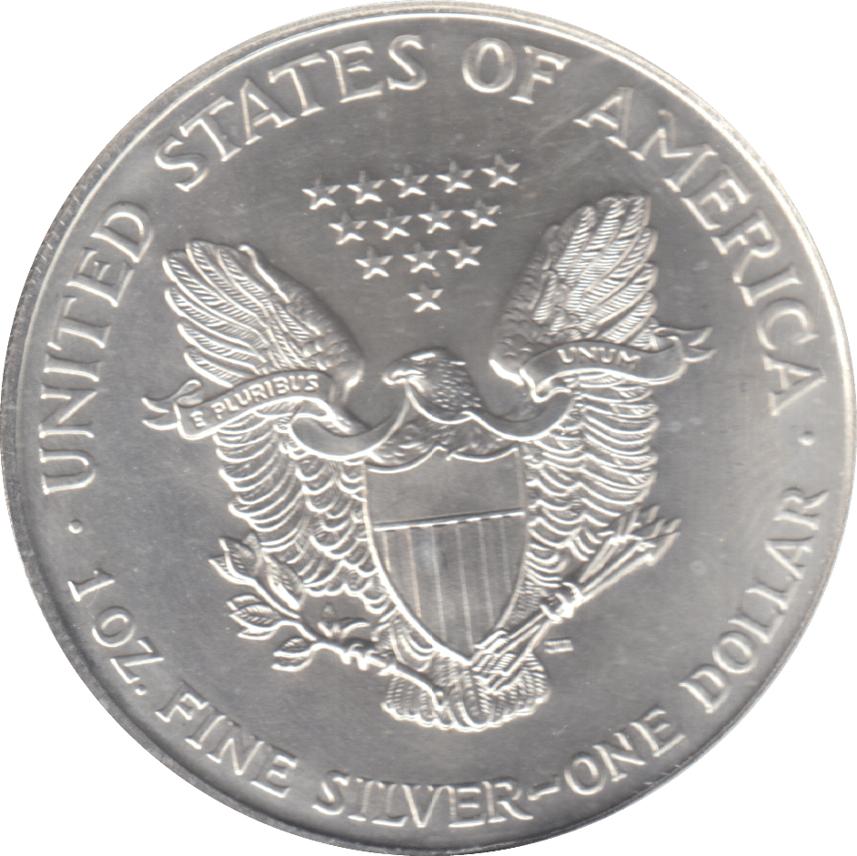 1997 AMERICAN EAGLE SILVER DOLLAR 1 OZ FINE SILVER USA - SILVER WORLD COINS - Cambridgeshire Coins