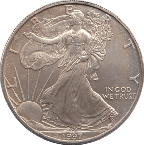 1997 AMERICAN EAGLE SILVER DOLLAR 1 OZ FINE SILVER - WORLD COINS - Cambridgeshire Coins