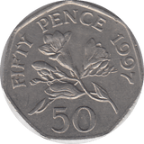 1997 BAILIWICK OF GUERNSEY 50P - WORLD COINS - Cambridgeshire Coins