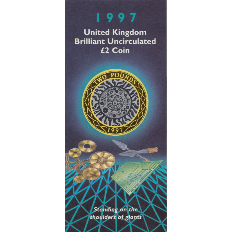 1997 BRILLIANT UNCIRCULATED £2 PRESENTATION PACK SHOULDERS OF GIANTS - £2 BU PACK - Cambridgeshire Coins