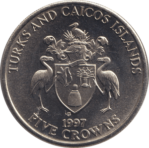 1997 BU FIVE POUNDS TURKS AND CAICOS ISLANDS - WORLD COINS - Cambridgeshire Coins
