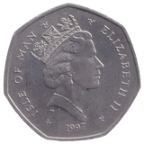 1997 CHRISTMAS 50P T.E. BROWN ISLE OF MAN ( UNC ) - 50P REGIONAL ISSUES - Cambridgeshire Coins