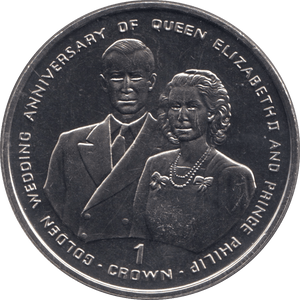 1997 CROWN GOLDEN WEDDING ANNIVERSARY - WORLD COINS - Cambridgeshire Coins