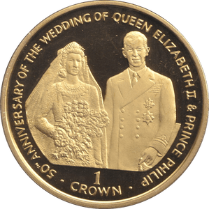 1997 CROWN WEDDING ANNIVERSARY - WORLD COINS - Cambridgeshire Coins