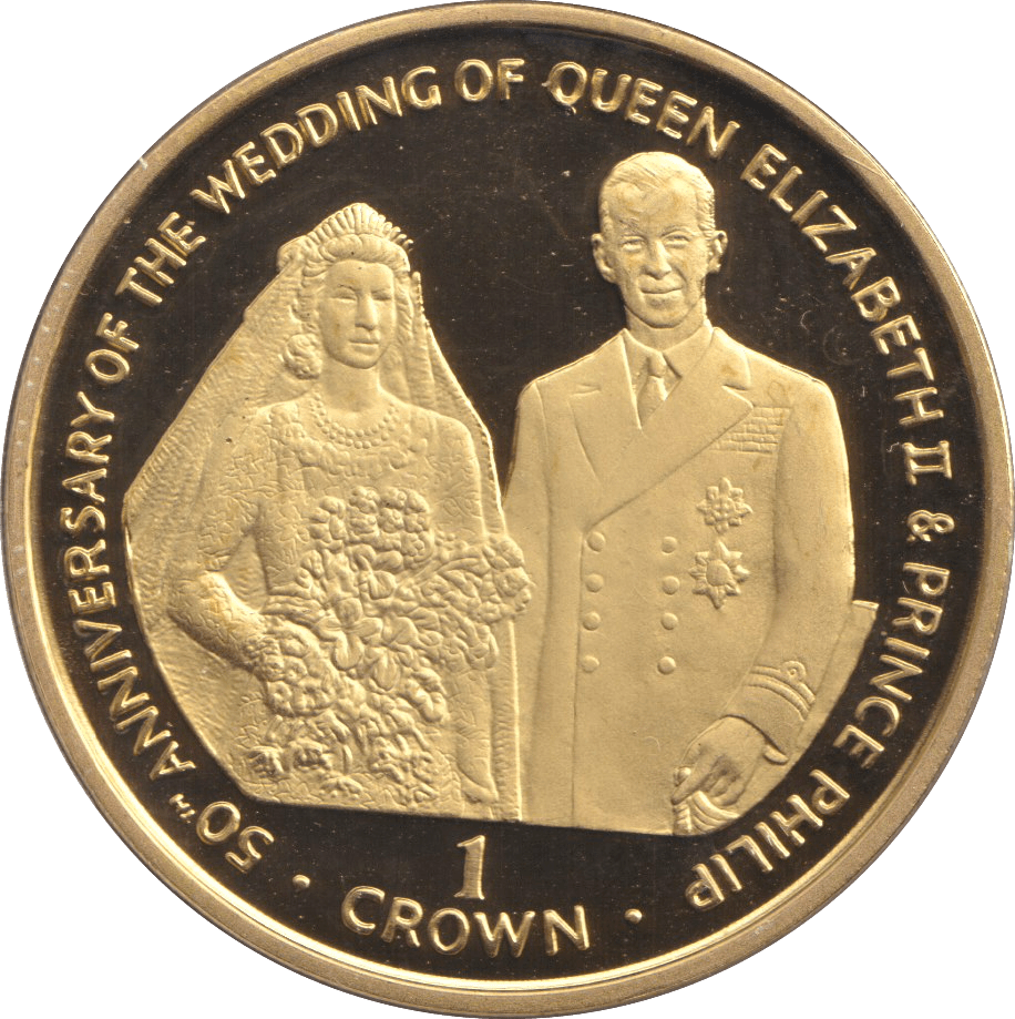 1997 CROWN WEDDING ANNIVERSARY - WORLD COINS - Cambridgeshire Coins