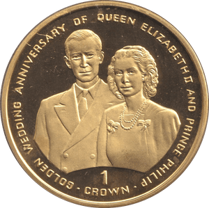 1997 CROWN WEDDING ANNIVERSARY - WORLD COINS - Cambridgeshire Coins