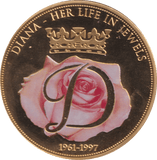 1997 DIANA - HER LIFE IN JEWELS MEDALLION - MEDALS & MEDALLIONS - Cambridgeshire Coins