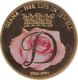 1997 DIANA - HER LIFE IN JEWELS MEDALLION - MEDALS & MEDALLIONS - Cambridgeshire Coins