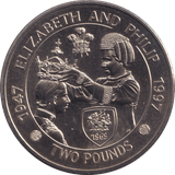 1997 ELIZABETH AND PHILIP TWO POUNDS ALDERNEY - WORLD COINS - Cambridgeshire Coins