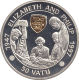1997 FIFTY VATU ELIZABETH AND PHILIP - WORLD COINS - Cambridgeshire Coins
