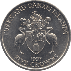 1997 FIVE CROWNS TURKS AND CAICOS ISLANDS - WORLD COINS - Cambridgeshire Coins