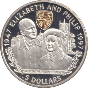 1997 FIVE DOLLARS ELIZABETH AND PHILIP - WORLD COINS - Cambridgeshire Coins