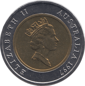1997 FIVE DOLLARS SIR DONALD BRADMAN AUSTRALIA - WORLD COINS - Cambridgeshire Coins