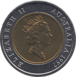 1997 FIVE DOLLARS SIR DONALD BRADMAN AUSTRALIA - WORLD COINS - Cambridgeshire Coins