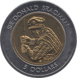 1997 FIVE DOLLARS SIR DONALD BRADMAN AUSTRALIA - WORLD COINS - Cambridgeshire Coins