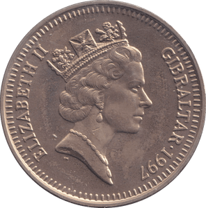 1997 FIVE POUND GIBRALTAR - WORLD COINS - Cambridgeshire Coins