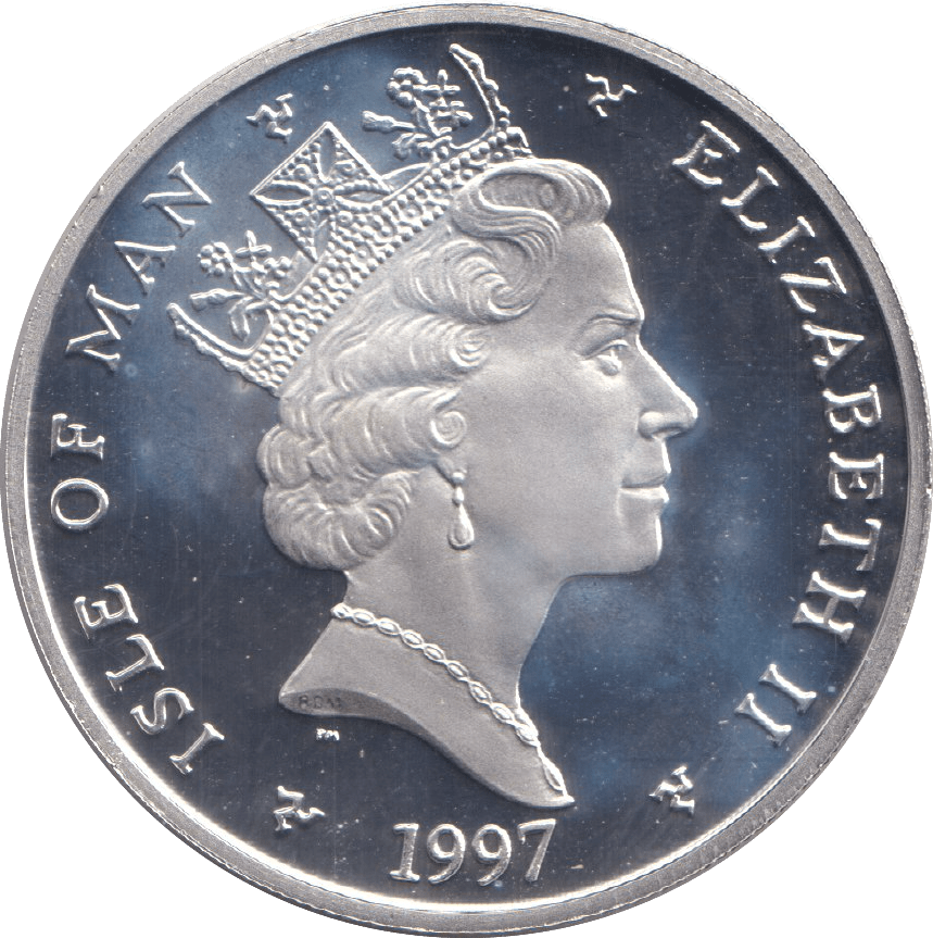 1997 FIVE POUNDS ANNIVERSARY OF ELIZABETH AND PHILIP - WORLD COINS - Cambridgeshire Coins