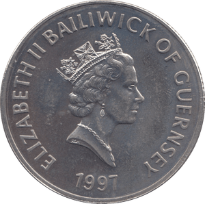 1997 FIVE POUNDS COIN GUERNSEY - WORLD COINS - Cambridgeshire Coins